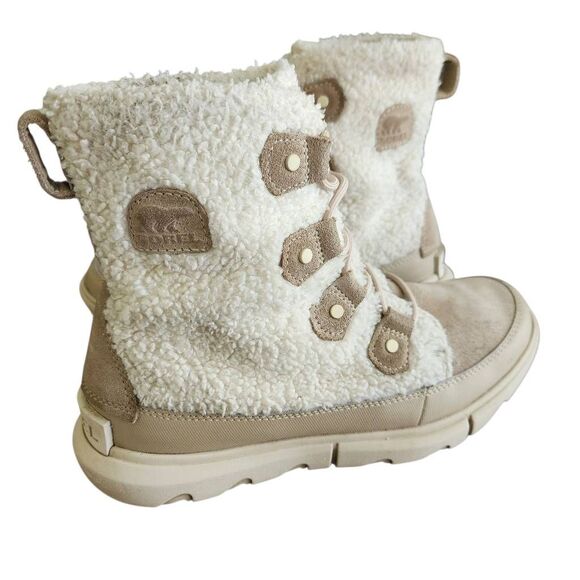 Sorel Boots Womens 9 Explorer II Joan Waterproof Sherpa Suede Snow Boot - Picture 1 of 5